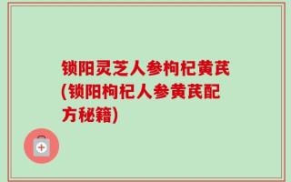 锁阳灵芝人参枸杞黄芪(锁阳枸杞人参黄芪配方秘籍)
