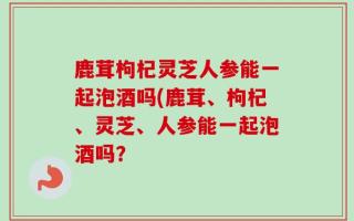 鹿茸枸杞灵芝人参能一起泡酒吗(鹿茸、枸杞、灵芝、人参能一起泡酒吗？