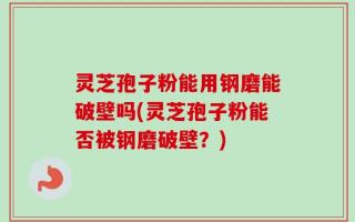 灵芝孢子粉能用钢磨能破壁吗(灵芝孢子粉能否被钢磨破壁？)