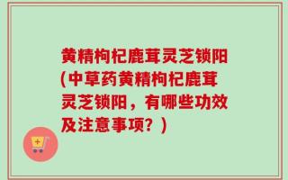 黄精枸杞鹿茸灵芝锁阳(中草药黄精枸杞鹿茸灵芝锁阳，有哪些功效及注意事项？)