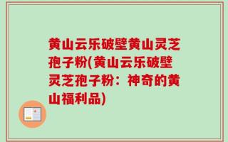 黄山云乐破壁黄山灵芝孢子粉(黄山云乐破壁灵芝孢子粉：神奇的黄山福利品)