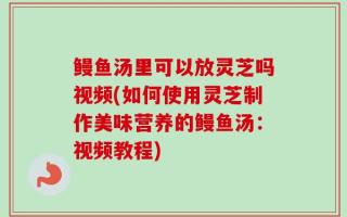鳗鱼汤里可以放灵芝吗视频(如何使用灵芝制作美味营养的鳗鱼汤：视频教程)