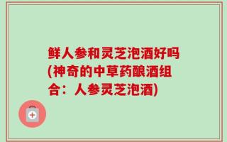鲜人参和灵芝泡酒好吗(神奇的中草药酿酒组合：人参灵芝泡酒)