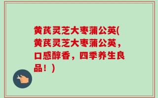 黄芪灵芝大枣蒲公英(黄芪灵芝大枣蒲公英，口感醇香，四季养生良品！)