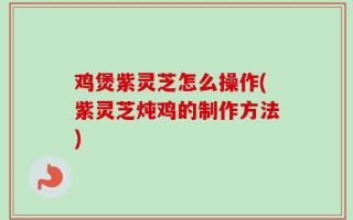 鸡煲紫灵芝怎么操作(紫灵芝炖鸡的制作方法)