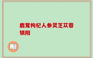 鹿茸枸杞人参灵芝苁蓉锁阳