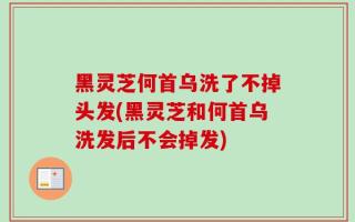 黑灵芝何首乌洗了不掉头发(黑灵芝和何首乌洗发后不会掉发)