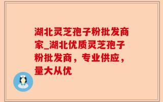 湖北灵芝孢子粉批发商家_湖北优质灵芝孢子粉批发商，专业供应，量大从优