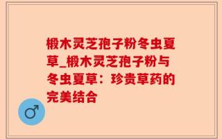 椴木灵芝孢子粉冬虫夏草_椴木灵芝孢子粉与冬虫夏草：珍贵草药的完美结合
