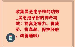收集灵芝孢子粉的功效_灵芝孢子粉的神奇功效：提高免疫力、抗疲劳、抗衰老、保护肝脏、改善睡眠)