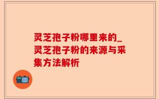 灵芝孢子粉哪里来的_灵芝孢子粉的来源与采集方法解析