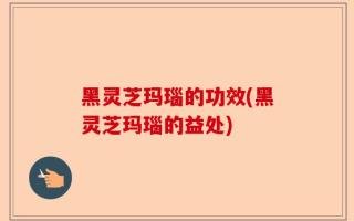 黑灵芝玛瑙的功效(黑灵芝玛瑙的益处)