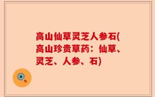 高山仙草灵芝人参石(高山珍贵草药：仙草、灵芝、人参、石)