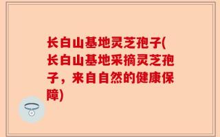 长白山基地灵芝孢子(长白山基地采摘灵芝孢子，来自自然的健康保障)