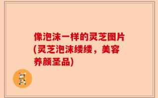 像泡沫一样的灵芝图片(灵芝泡沫缕缕，美容养颜圣品)