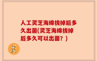 人工灵芝海绵拔掉后多久出菌(灵芝海绵拔掉后多久可以出菌？)