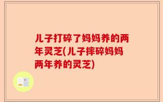 儿子打碎了妈妈养的两年灵芝(儿子摔碎妈妈两年养的灵芝)