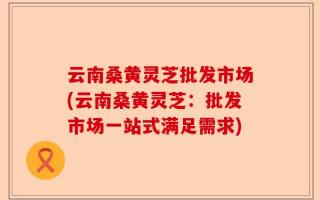 云南桑黄灵芝批发市场(云南桑黄灵芝：批发市场一站式满足需求)