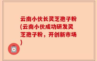 云南小伙长灵芝孢子粉(云南小伙成功研发灵芝孢子粉，开创新市场)