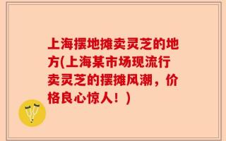上海摆地摊卖灵芝的地方(上海某市场现流行卖灵芝的摆摊风潮，价格良心惊人！)