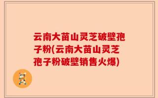 云南大苗山灵芝破壁孢子粉(云南大苗山灵芝孢子粉破壁销售火爆)