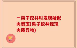 一男子挖井时发现疑似肉灵芝(男子挖井惊现肉质异物)