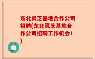 东北灵芝基地合作公司招聘(东北灵芝基地合作公司招聘工作机会！)