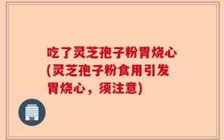 吃了灵芝孢子粉胃烧心(灵芝孢子粉食用引发胃烧心，须注意)