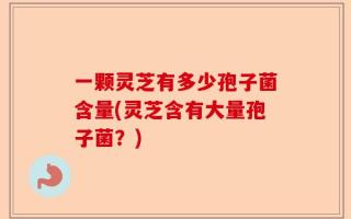 一颗灵芝有多少孢子菌含量(灵芝含有大量孢子菌？)