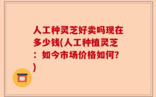 人工种灵芝好卖吗现在多少钱(人工种植灵芝：如今市场价格如何？)
