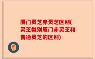 厦门灵芝赤灵芝区别(灵芝类别厦门赤灵芝和普通灵芝的区别)