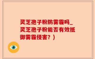 灵芝孢子粉防雾霾吗_灵芝孢子粉能否有效抵御雾霾侵害？)