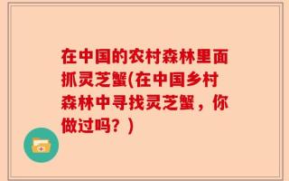 在中国的农村森林里面抓灵芝蟹(在中国乡村森林中寻找灵芝蟹，你做过吗？)