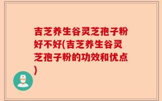 吉芝养生谷灵芝孢子粉好不好(吉芝养生谷灵芝孢子粉的功效和优点)