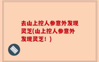 去山上挖人参意外发现灵芝(山上挖人参意外发现灵芝！)