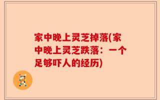 家中晚上灵芝掉落(家中晚上灵芝跌落：一个足够吓人的经历)