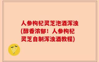 人参枸杞灵芝泡酒浑浊(醇香浓郁！人参枸杞灵芝自制浑浊酒教程)