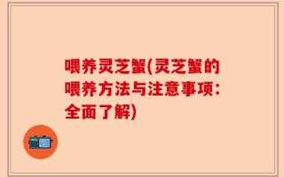 喂养灵芝蟹(灵芝蟹的喂养方法与注意事项：全面了解)