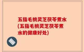 五指毛桃灵芝茯苓煮水(五指毛桃灵芝茯苓煮水的健康好处)