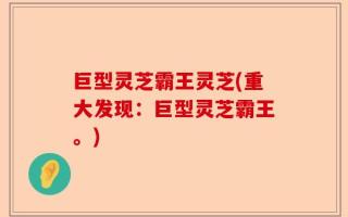 巨型灵芝霸王灵芝(重大发现：巨型灵芝霸王。)