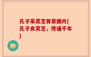 孔子采灵芝背景图片(孔子食灵芝，传诵千年)