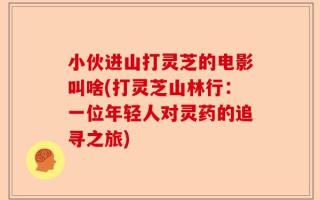 小伙进山打灵芝的电影叫啥(打灵芝山林行：一位年轻人对灵药的追寻之旅)