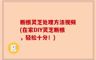 断根灵芝处理方法视频(在家DIY灵芝断根，轻松十分！)