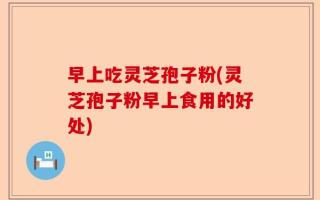 早上吃灵芝孢子粉(灵芝孢子粉早上食用的好处)