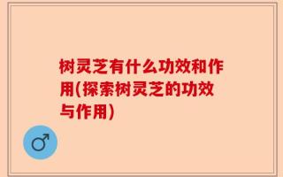 树灵芝有什么功效和作用(探索树灵芝的功效与作用)