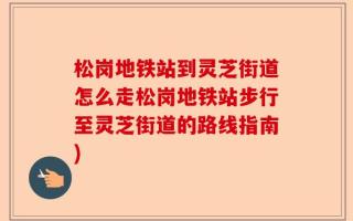 松岗地铁站到灵芝街道怎么走松岗地铁站步行至灵芝街道的路线指南)