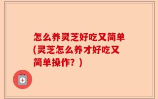 怎么养灵芝好吃又简单(灵芝怎么养才好吃又简单操作？)