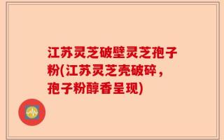 江苏灵芝破壁灵芝孢子粉(江苏灵芝壳破碎，孢子粉醇香呈现)