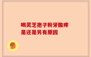 喝灵芝孢子粉牙酸疼 是还是另有原因
