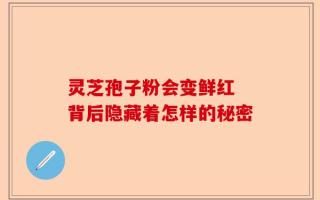 灵芝孢子粉会变鲜红 背后隐藏着怎样的秘密